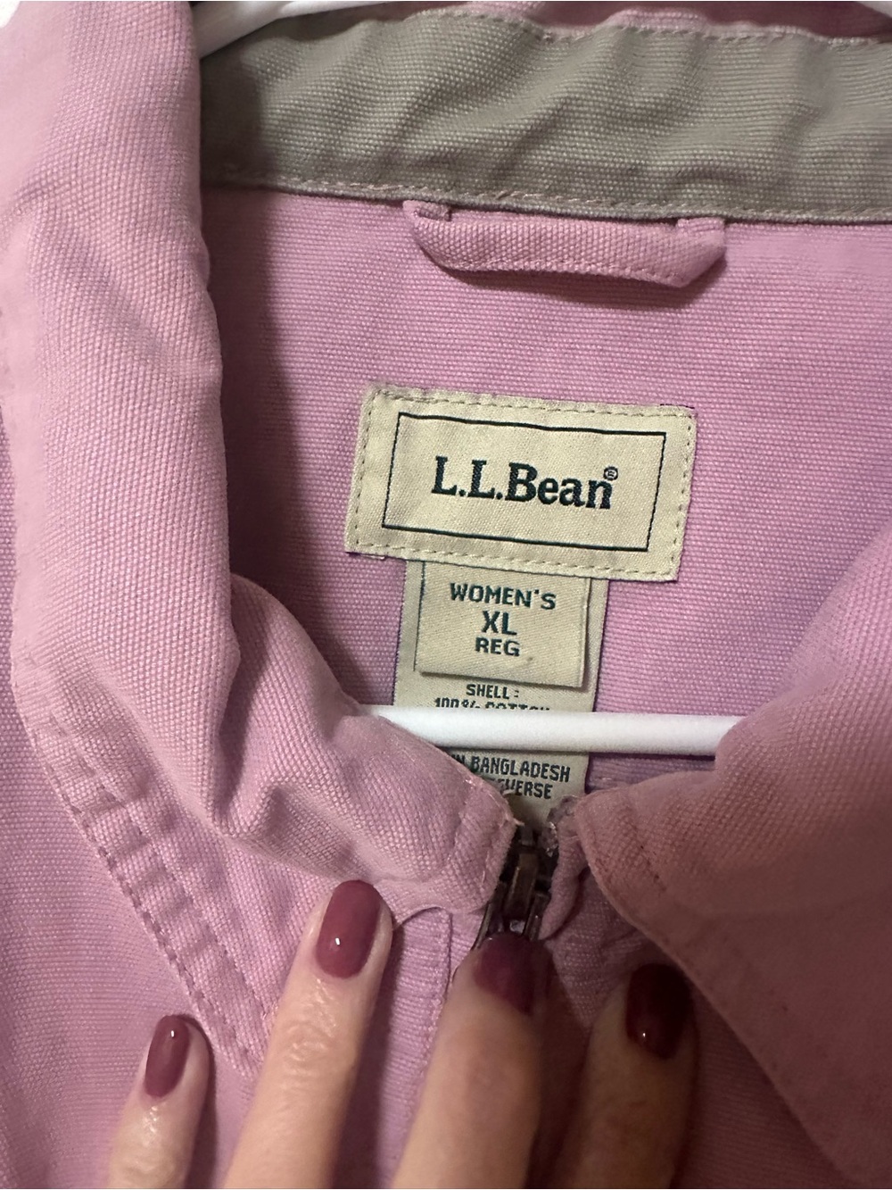 L.L. Bean Women's Purple Mauve Utility Zip Jacket - Picture 3 of 9